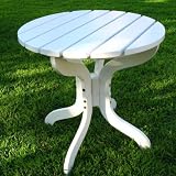 Adirondack Painted Round Side Table Color: White - B002DHUGFW