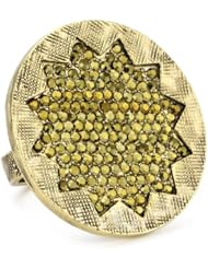House of Harlow 1960 Medium Sunburst Gold-Colored Pave Ring