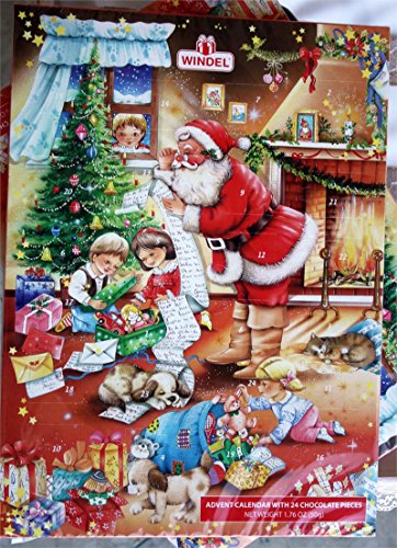 Advent Christmas Calendar / 24 Chocolate Pieces Countdown Calendar