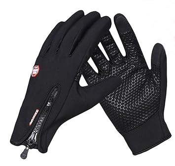【クリックで詳細表示】快適操作 スマホ対応 サイクリング 防寒 グローブ 防風 手袋： スポーツ＆アウトドア