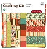 Cosmo Cricket Nutmeg Scrapbook Paper Crafting Kit, 12-Inch-by-12-Inch