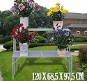 Alu Pflanztisch Alutisch Gartentisch G&auml;rtnertisch 2 Abstellb&ouml;den Gew&auml;chshaus Gr.M NEU