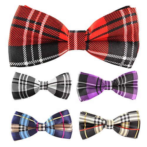 Multicolor Men Boy Pet Cat Dog Tuxedo Adjustable Neck Bowtie Bow Tie Collar 5pcs Mixed Lot Set 5