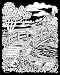 Wooden Bridge - Black Velvet Poster To Color