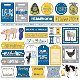 Creative Imaginations Future Farmers Of America Cardstock Stickers 12 Inch by 12 Inch Sheet