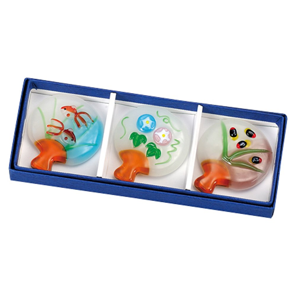 UC-2500 广田硝子 夏の団扇 箸置き揃い UC-2