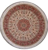61 x 61 Pak Persian Area Rug with Silk & Wool Pile - | a 6x6 Round Rug | An Authentic Hand Knotted Pak Persian Silk and Wool Rug