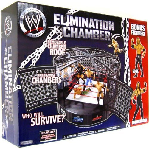 WWE Exclusive Wrestling Ring Elimination Chamber Including Edge & Undertaker Figures!