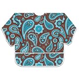 Bumkins Waterproof Art Smock - Turquoise Paisley
