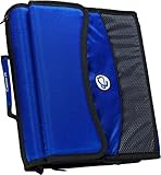 Case-it Sidekick 2-Inch O-Ring Zipper Binder with Removable Tab File, Blue, D-901-BLU