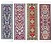 Oriental Carpet Bookmarks #1 - Authentic Woven Carpet (Set of 4)
