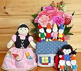 布絵本　布おもちゃ　白雪姫シリーズ 布のプレイハウス&変身人形白雪姫と7人のこびと 人形劇 2点ギフトセット