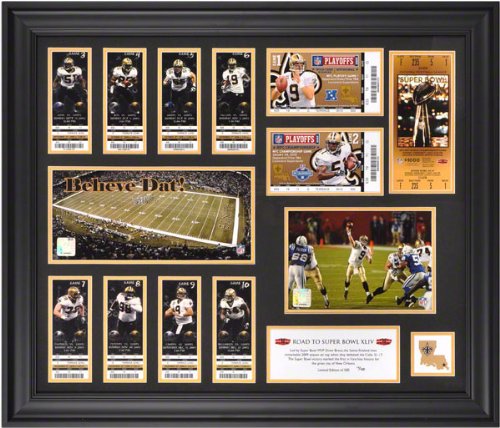 New Orleans Saints Road to SB XLIV Framed Ticket Collage - Limited Edition of 500