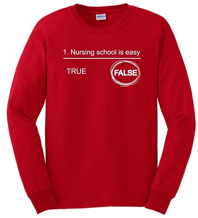 Amazon.com: Funny Nursing School, Nurse Graduate Gift Long Sleeve ...