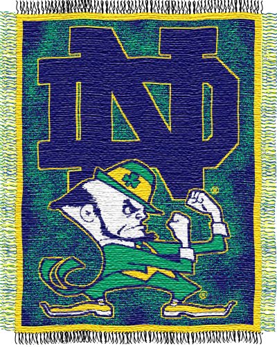 NCAA Notre Dame Fighting Irish 48-Inch-by-60-Inch Jacquard Acrylic Throw