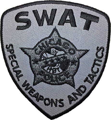 SWAT Special Weapons and Tactics Chicago Police Sew Iron on Patch (IRON-SWAT-CHICAGO-POLICE)