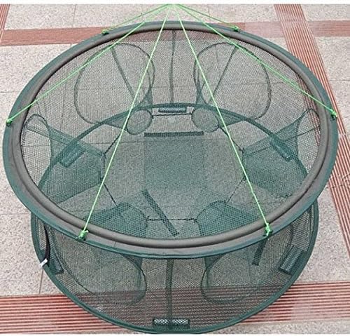 Sinduc Portable Fishing Net Shrimp Cage Trap Cast Net Crab Fish Foldable 6 Hole 60cm x 25cm