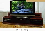 Plateau VALENCIA 79 Audio/Video Stand, Walnut Finish, Shipped Built, Superior Modern Styling with real woods, Built in back-light system, Premium quality hinges, Overall approx. size: 22h x 79w x 25d., Top surface 13h.