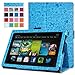MoKo Case for Amazon Kindle Fire HD 7 2013 - Slim Folding Cover Case for Fire HD 7.0 Inch 3rd Generation Tablet, Cutie Charm BLUE (With Smart Cover Auto Wake / Sleep.)