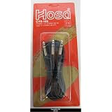 HOSA STEREO 1/4?? (M) - TWO STEREO 1/4" (M), 5 ft. (Discontinued by Manufacturer)