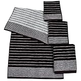 Dyckhoff 415036115 2x Handtücher 50 x 100 cm und 2x Duschtücher 70 x 140 cm 4-teilig schwarz style= Dyckhoff 415036115 2x Handtücher 50 x 100 cm und 2x Duschtücher 70 x 140 cm 4-teilig schwarz