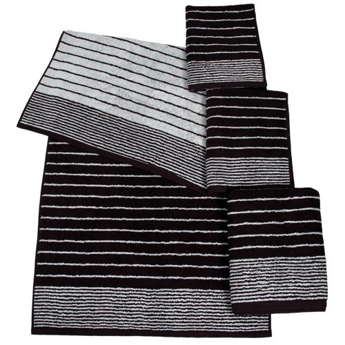 Dyckhoff 415036115  2x Handtücher 50 x 100 cm und 2x Duschtücher 70 x 140 cm 4-teilig schwarz
