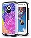 Moto E LTE (2nd Generation, 2015) Case, NageBee - Design Premium Heavy Duty Defender Dual Layer Protector Hybrid Phone Cover Case For Motorola Moto E 2nd Generation (Dual Layer Rainbow Illusion)