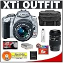 Canon Digital Rebel XTi 10.1MP Digital SLR Camera (Silver) + Canon EF-S 18-55mm Lens [Outfit] + Tamron 70-300mm Macro Lens + 8GB Card + NB-2LH Battery + Accessory Kit