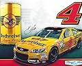 AUTOGRAPHED 2015 Kevin Harvick #4 Budweiser Racing DARLINGTON THROWBACK (Retro Paint Scheme) 8X10 Signed Picture NASCAR Glossy Photo with COA