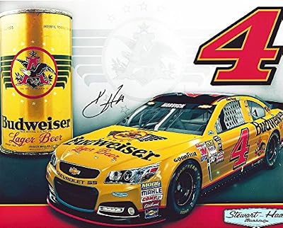 AUTOGRAPHED 2015 Kevin Harvick #4 Budweiser Racing DARLINGTON THROWBACK (Retro Paint Scheme) 8X10 Signed Picture NASCAR Glossy Photo with COA