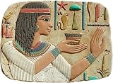 Egyptian Princess relief with color detail