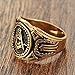 Mens Stainless Steel Ring,Freemason Masonic,Gold Black