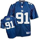 Justin Tuck #91 Blue New York Giants Reebok NFL Premier All Stitched Replica Jersey
