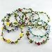 Flower Headband Garland Crown Festival Wedding Hair Wreath BOHO Floral Headband (Purple)