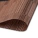 Top Finel Placemats,Plastic Table Mats Set of 8,Heat Resistant Washable Place Mats for Dinner Table,Brown&Black