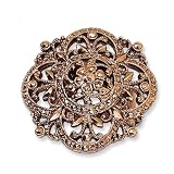 1928 Boutique Copper-tone Fancy Filigree Stretch Ring
