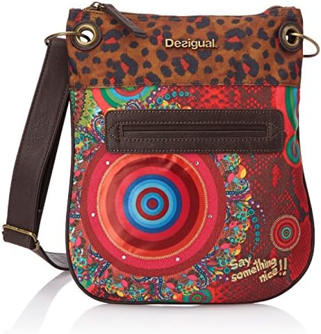 Desigual Fun Circus Bandolera Woman Woven Across Body Bag, Carmine, One Size