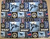 US Air Force Allover Printed Fleece Throw Blanket