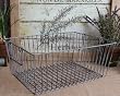 Shabby Cottage Chic Large Rectangle Wire Basket Handles