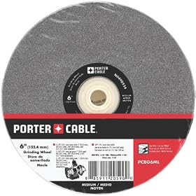 Porter-Cable PCBG6ML 6-Inch by 3/4-Inch by 1-Inch Medium Bench Grinding Wheel