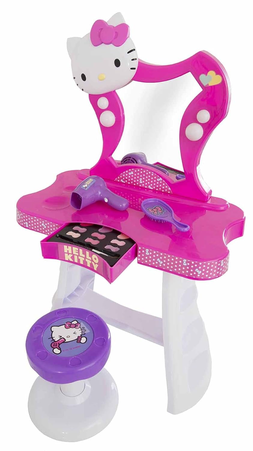 HELLO KITTY LIGHT UP BEAUTY AND COSMETIC CENTRE WITH 4 ACCESSORIES;NEW