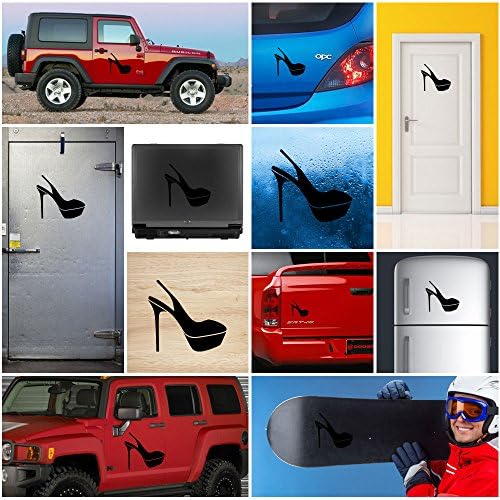 Decals Decal High Heel Woman Shoe Decoration Motorbike Racing Garage S White (4 X 3.67 In)