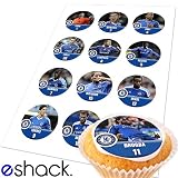 from eShack 12 x Chelsea Team Edible Cake Toppers (Birthday Cupcake topper by eshack) Model CT004
