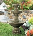 3-Tier Outdoor Water Fountain with Adjustable Waterflow
