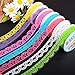 MassMall Cute Lace Flower Clear DIY Decorative Sticky Paper Masking Adhesive Tape (Pink/Yellow/Blue)