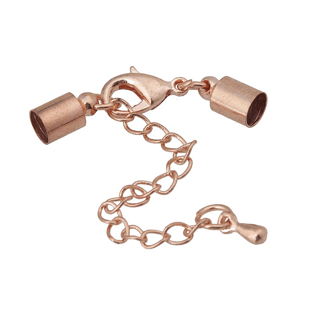 Set of Bead Ends Cap Cord With Lobster Clasp and Extension Chain Inner hole 6mm BB426
Set of Bead Ends Cap Cord With Lobster Clasp and Extension Chain Inner hole 6mm BB426