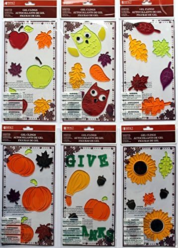 Fall / Autumn Gel Cling Bundle of 6 Sheets