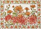 April Cornell Maple Placemat, Set of 4, Mums Ecru