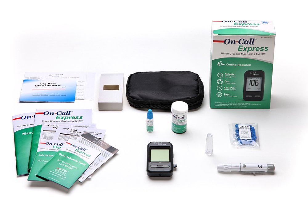 Amazon.com: On Call Express G115-10D Blood Glucose Monitoring ...