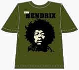 Jimi Hendrix Army Green Classic Rock T-shirt